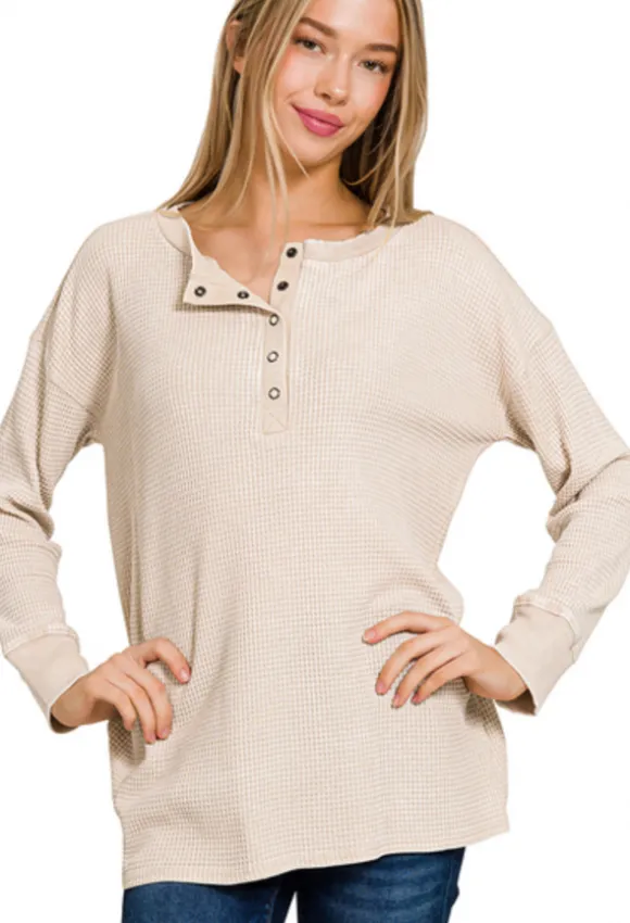 Donna Waffle Henley