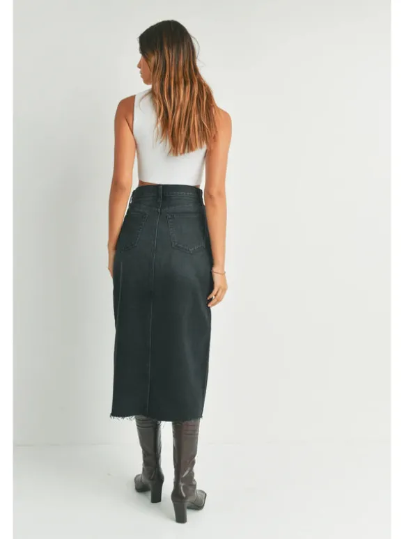 Sadie Denim Midi Black