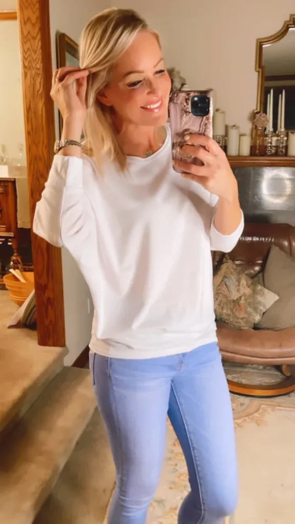 Scoop Neck 3/4 Sleeve Dolman